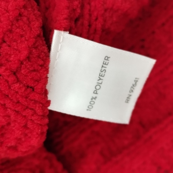J. Jill Chenille Red Sweater Size Medium - Picture 6 of 9